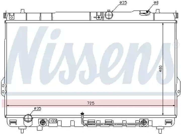 Радіатор охолодження двигуна HYUNDAI SANTA, NISSENS (67036) - зображення 1