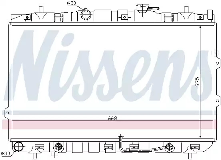 Радіатор охолодження двигуна KIA CERATO, NISSENS (66649) - зображення 1