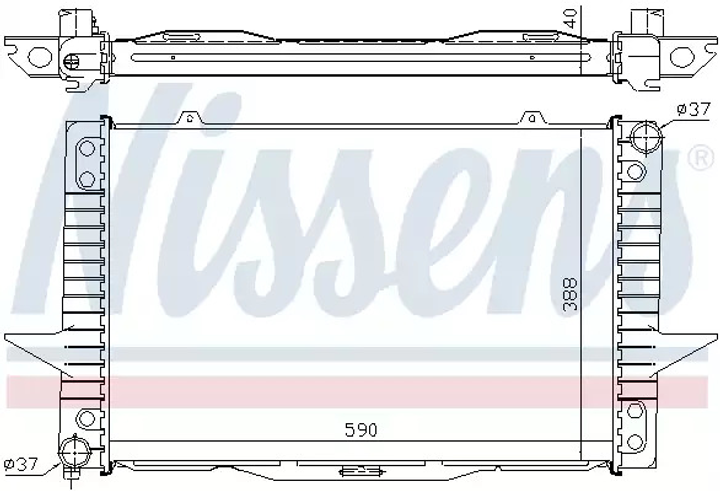 Радиатор охлаждения двигателя VOLVO XC70, NISSENS (65536A) - изображение 1