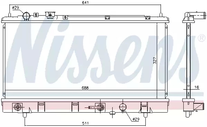 Радиатор охлаждения двигателя MAZDA 323, NISSENS (69463) - изображение 1