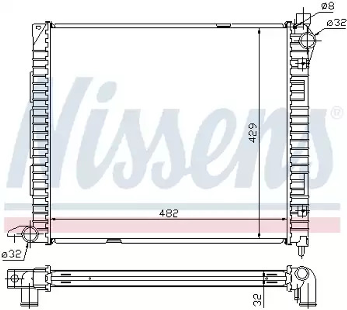 Радіатор охолодження двигуна LAND ROVER, NISSENS (64300A) - зображення 1