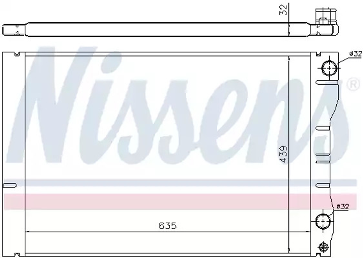 Радіатор охолодження двигуна RENAULT AVANTIME, NISSENS (63881) - зображення 1