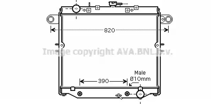 Радіатор охолодження двигуна LEXUS LX, TOYOTA LAND CRUISER, AVA COOLING (TO2329) - зображення 1