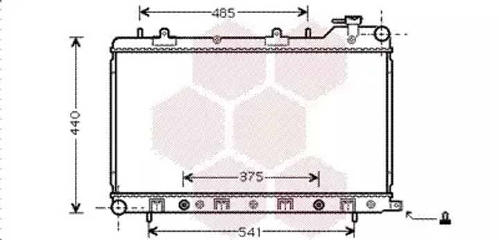 Радиатор охлаждения двигателя SUBARU FORESTER, Van Wezel (51002049) - изображение 1