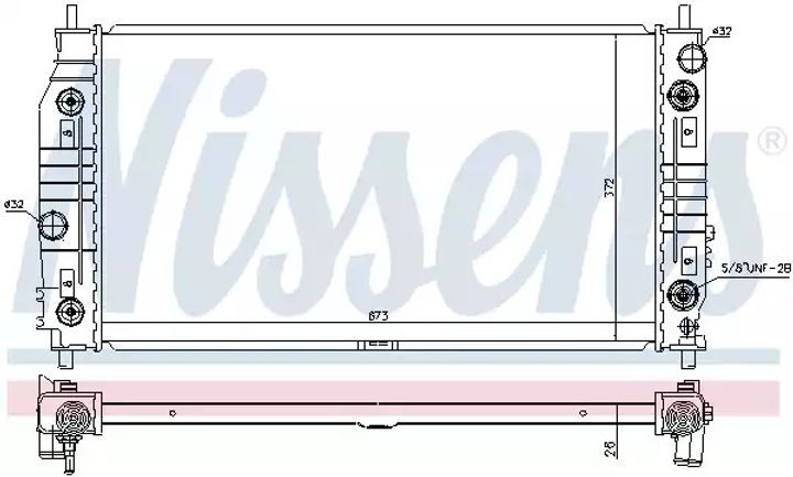 Радиатор охлаждения двигателя CHRYSLER 300, NISSENS (69016) - изображение 1