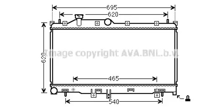 Радіатор охолодження двигуна AVA COOLING (SU2110) - зображення 1