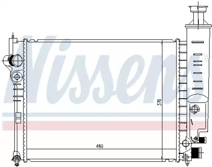 Радіатор охолодження двигуна PEUGEOT 405, NISSENS (63465) - зображення 1