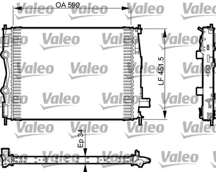 Радіатор охолодження двигуна NISSAN QASHQAI, VALEO (735380) - зображення 1