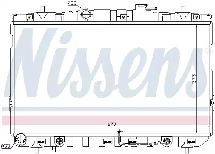 Радиатор охлаждения двигателя HYUNDAI ELANTRA, NISSENS (67468) - изображение 1