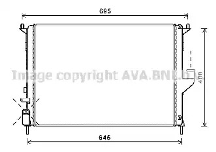 Радиатор охлаждения двигателя LADA LARGUS, RENAULT DUSTER, AVA COOLING (RTA2477) - изображение 1