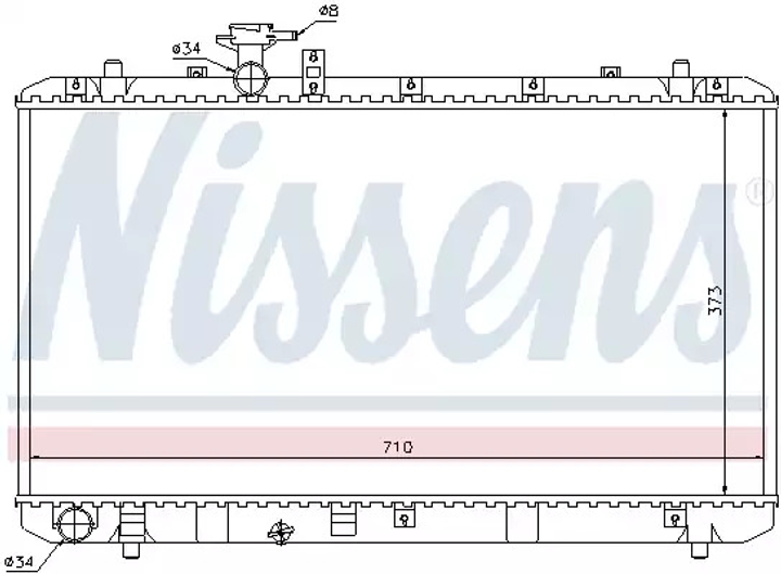 Радіатор охолодження двигуна SUZUKI SX4, FIAT SEDICI, NISSENS (64197) - зображення 1