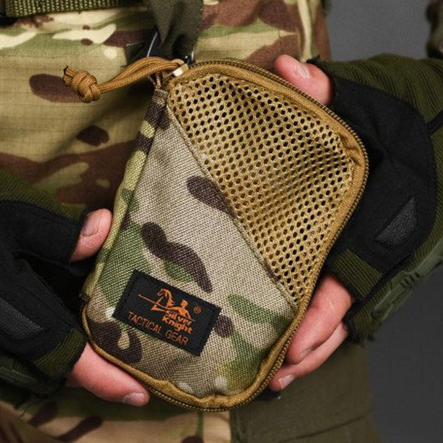 Підсумок Silver Knight на карабіні Оксфорд з кріпленням Molle мультикам розмір 10 х 9,5 х 3 см - зображення 1