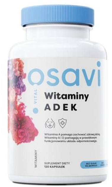 Комплекс вітамінів Osavi Adek 120 капсул (5904139920213) - зображення 1