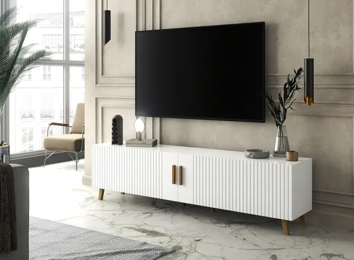 Тумба под телевизор 200 Verona Artos Design Белый Польша (ламинированная ДСП/ламинированная МДФ) - изображение 3