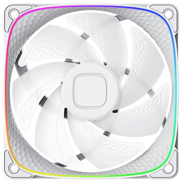 Кулер Geometric Future Squama 2503 RGB 120 mm - 3 шт. White (LUGF-008) - изображение 2
