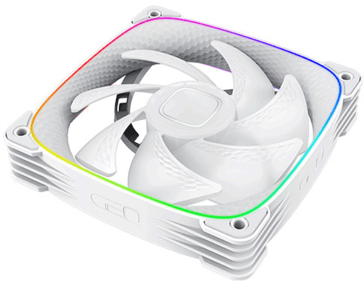 Кулер Geometric Future Squama 2503 RGB 120 mm - 3 шт. White (LUGF-008) - изображение 4
