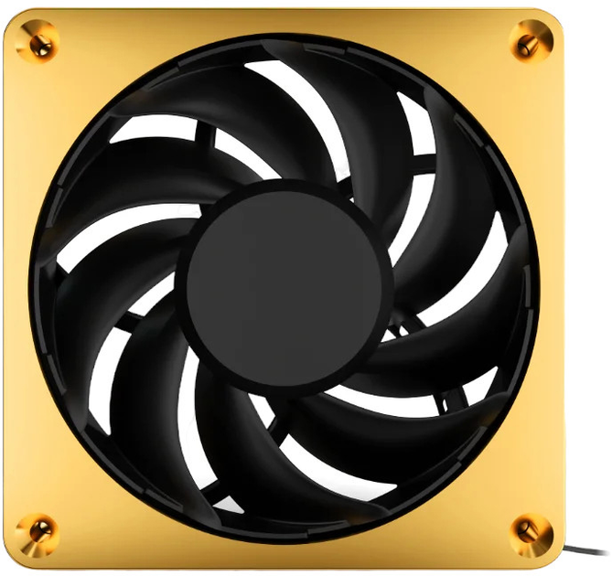 Кулер Alphacool Apex Stealth Metal 120 мм 3000 rpm Gold (LUAC-054) - изображение 2