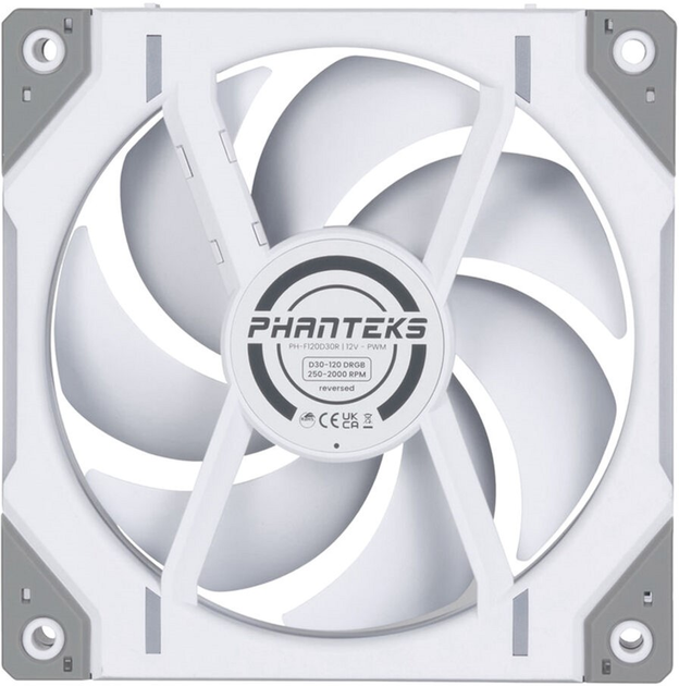 Zestaw chłodzenia Phanteks D30-120 D-RGB Regular Triple Pack White (8300260) - obraz 5