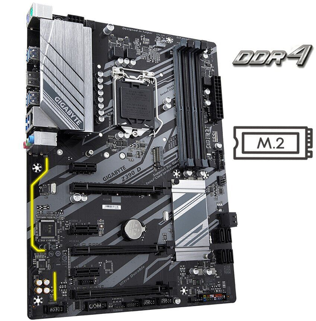 Материнська плата Gigabyte Z390 D / Socket LGA1151 / M.2 – фото ...