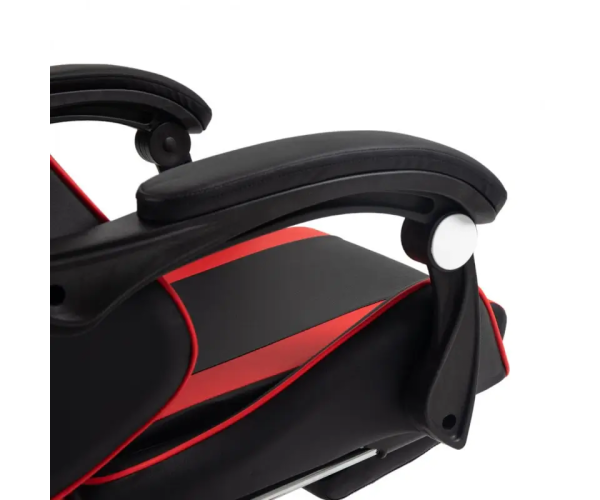 Ігрове комп'ютерне крісло для геймерів та роботи для дому EC GAMING 2806 Чорно-червоне обшите екошкірою та з підставкою для ног - зображення 7