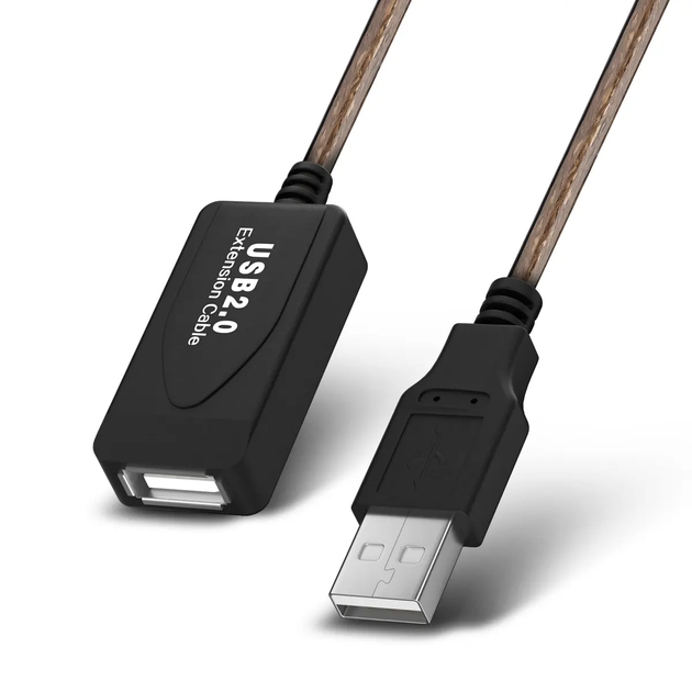 Кабель подовжувач активний 30 м USB 2.0 A male to female для пк сканера принтера - зображення 4