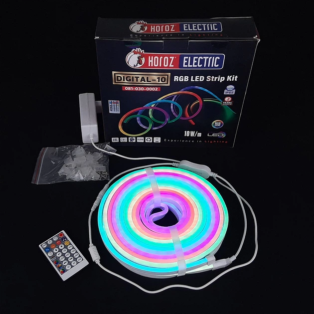 Светодиодная неоновая RGB Smart LED лента DIGITAL 220V, IP65, Комплект 10 метров с пультом Sneha (996484) - изображение 2
