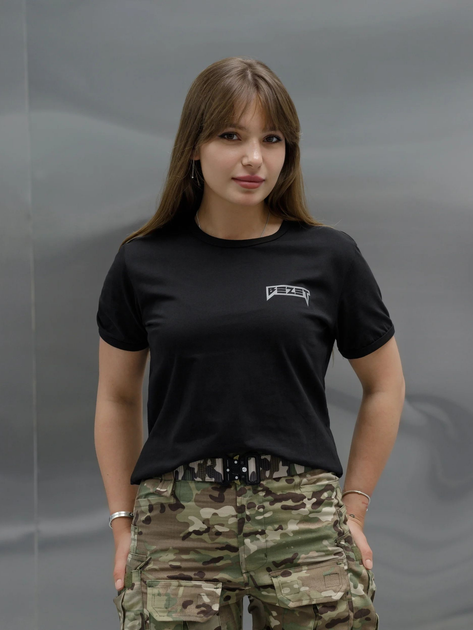 Тактична футболка жіноча BEZET Bellona & Незламна 10447 L Чорна (ROZ6501032348) - зображення 1