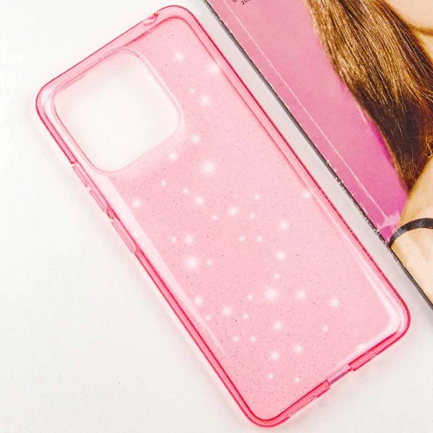 Чохол на Xiaomi Redmi 12C, Xiaomi Poco C55 / для сяомі редмі 12с / поко С55 з блискітками Pink - зображення 3