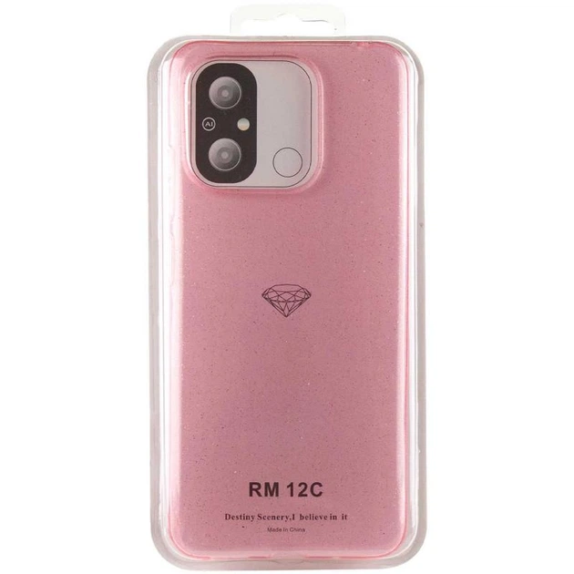 Чохол на Xiaomi Redmi 12C, Xiaomi Poco C55 / для сяомі редмі 12с / поко С55 з блискітками Pink - зображення 6