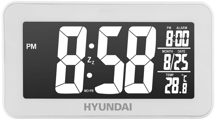 Budzik Hyundai AC 321 W Biały (HY-AC321W) - obraz 1