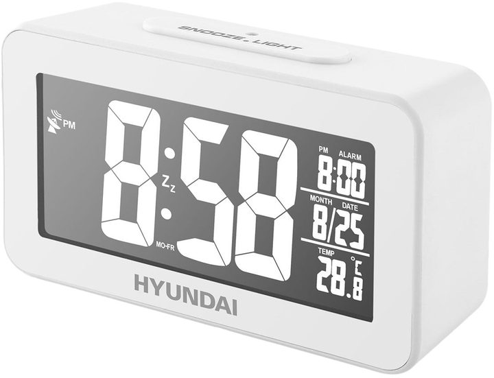 Будильник Hyundai AC 321 W Білий (HY-AC321W) - зображення 2