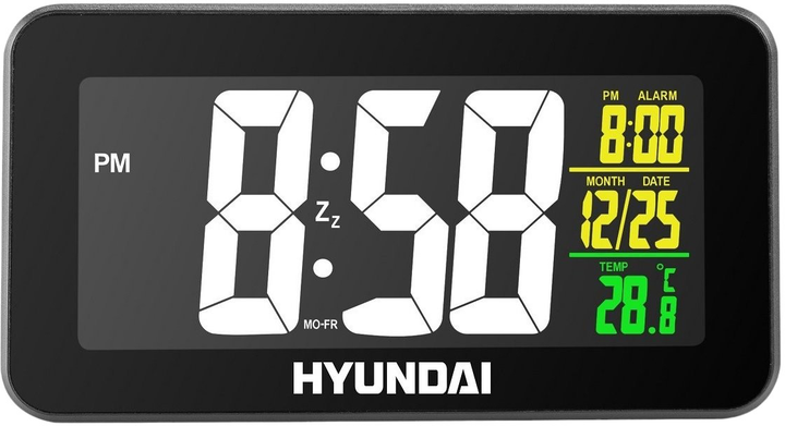 Будильник Hyundai AC 322 B Чорний (HY-AC322B) - зображення 1