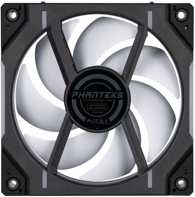 Chłodzenie Phanteks D30-120 D-RGB Reverse Blade Black (LUPH-083) - obraz 4
