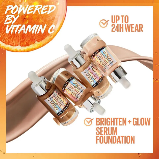 Тональний крем Maybelline New York Super Stay 24H Skin Tint освітлюючий 06 30 мл (3600531672355) - зображення 4