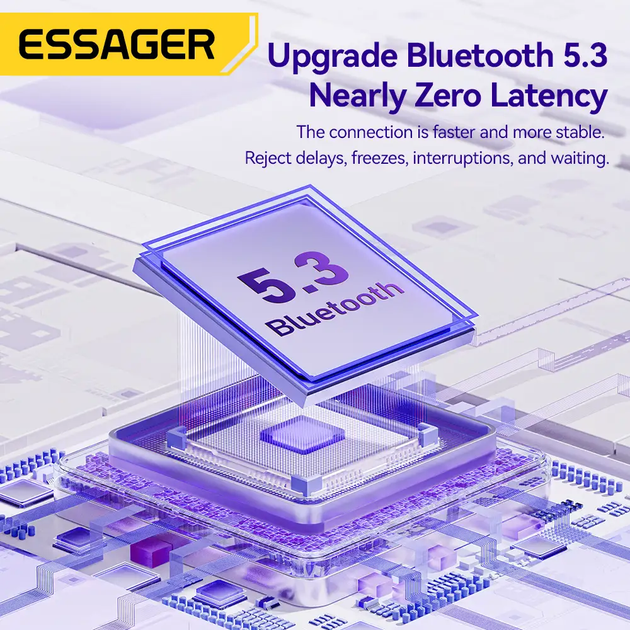 Навушники ESSAGER (color box) Shining TWS Bluetooth earphones White (EEJTW-SL02) - зображення 4