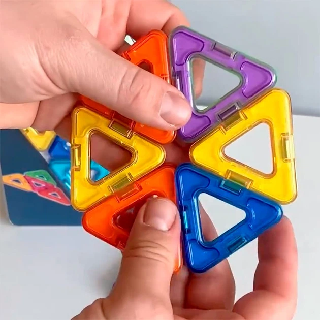 Дитячий мігнітний конструктор Magnetic Sheet 8 ромбічних деталей LT 1005 (200/2) - изображение 3