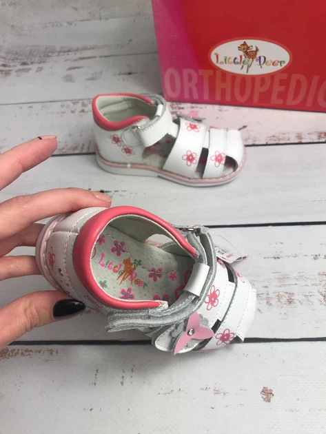 Босоніжки сандалі для дівчаток Little Deer 23р - 14.5 см Білий (2048) - изображение 6