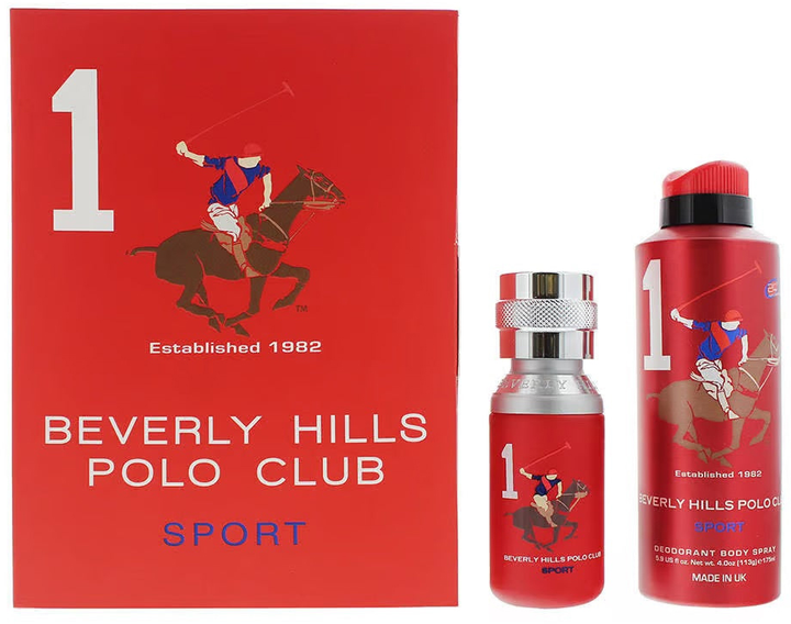 Набір для чоловіків Beverly Hills Polo Club Sport One Туалетна вода 100 мл + Дезодорант 175 мл (6291107166537) - зображення 1