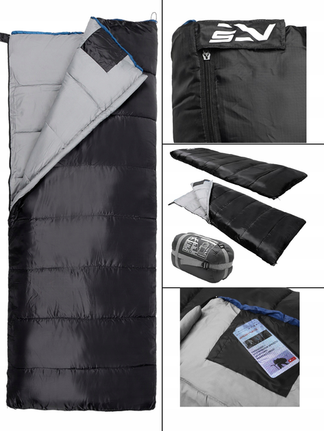Śpiwór SportVida SV-CC0069 Left Black (5903133419822) - obraz 8