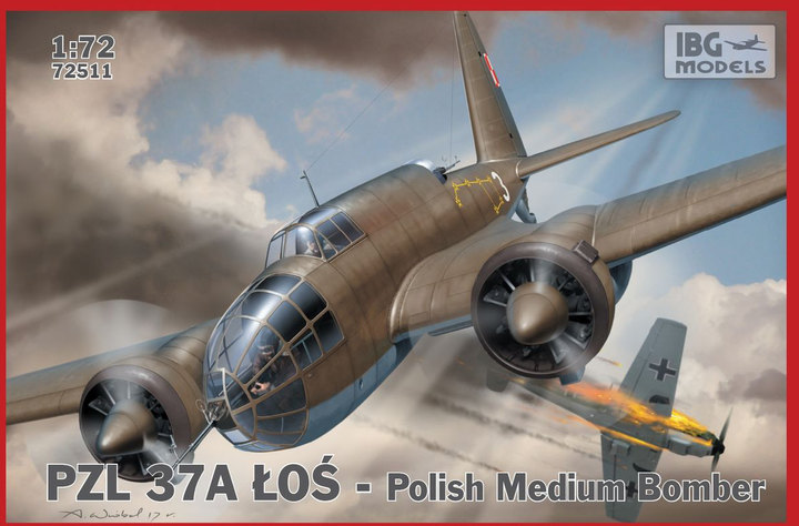 Model do składania IBG Models Pzl.37A Łoś Polish Medium Bomber skala 1:72 (5907747901209) - obraz 1