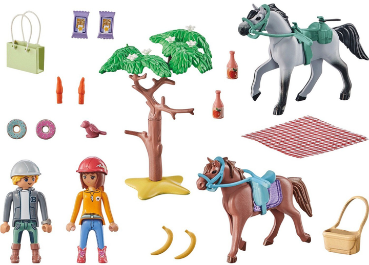 Zestaw do zabawy z figurkami Playmobil Horses Of Waterfall Horseback Riding Trip to the Beach With Amelia and Ben 43 elementa (4008789714701) - obraz 2