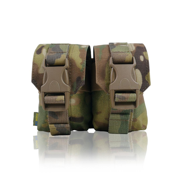 Тактичний Підсумок під 2 гранати Ф-1 або РДГ-5 KIBORG GU Double Mag Pouch Multicam - зображення 2