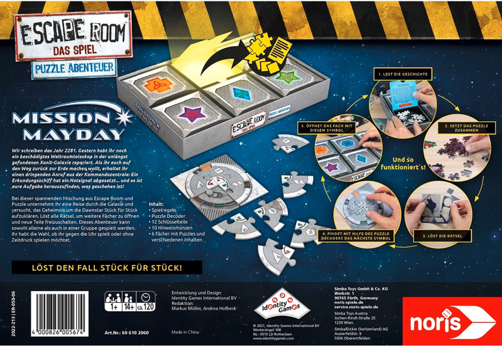 Настільна гра Noris Escape Room Mission MayDay (4000826005674) - зображення 4