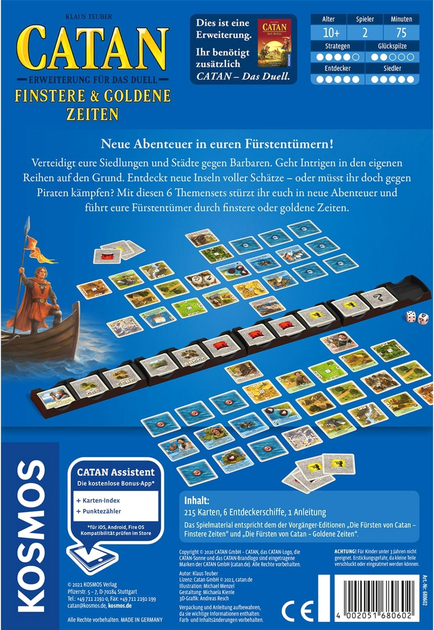 Додаток для настільної гри Kosmos Catan: Dark & Golden Times (4002051680602) - зображення 3
