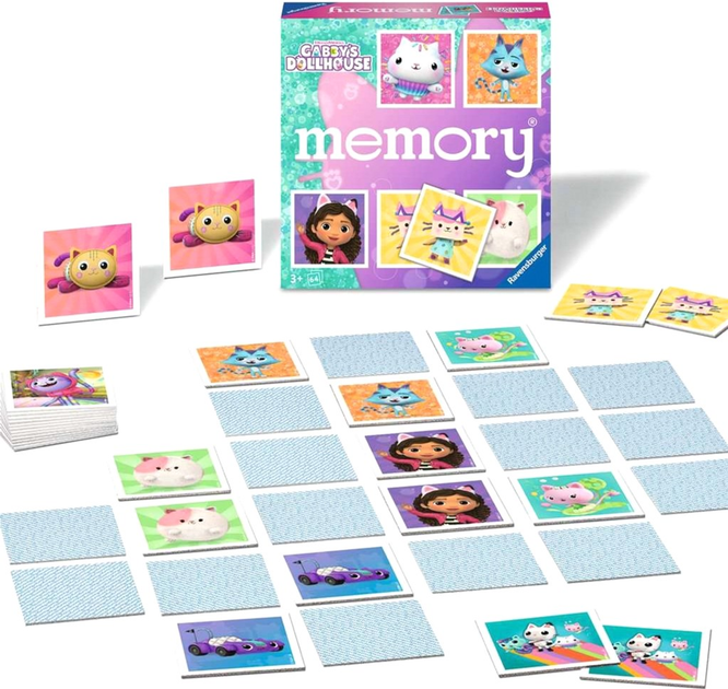 Настільна гра Ravensburger Memory Gabby's Dollhouse (4005556225965) - зображення 3