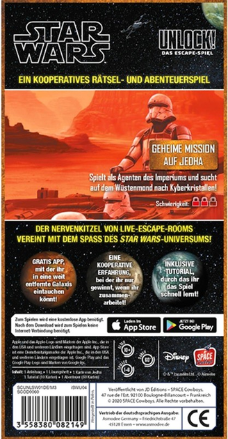 Gra planszowa Asmodee Unlock Star Wars Secret Mission On Jedha (3558380082149) - obraz 3