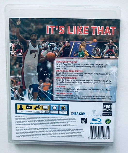 NBA 2K8, Б/У, английская версия - диск для PlayStation 3 - Фото 3 NBA 2K8, Б/У, английская версия - диск для PlayStation 3 - изображение 3