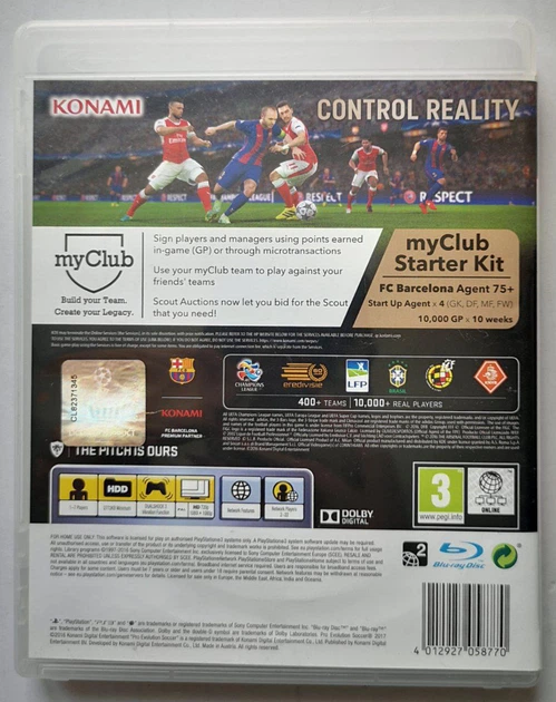 Pro Evolution Soccer 2017, Б/У, русские субтитры - диск для PlayStation 3 - Фото 3 Pro Evolution Soccer 2017, Б/У, русские субтитры - диск для PlayStation 3 - изображение 3