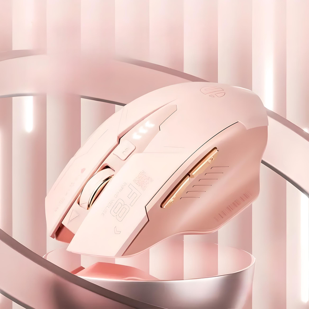 Мышь беспроводная INPHIC F8 с подключением USB 2.4ГГц и 2400DPI, milk tea - изображение 3