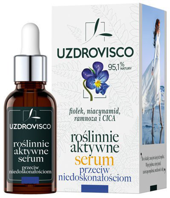 Serum do twarzy Uzdrovisco Fiołek roślinnie aktywne przeciw niedoskonałościom 30 ml (5903178701067) - obraz 1